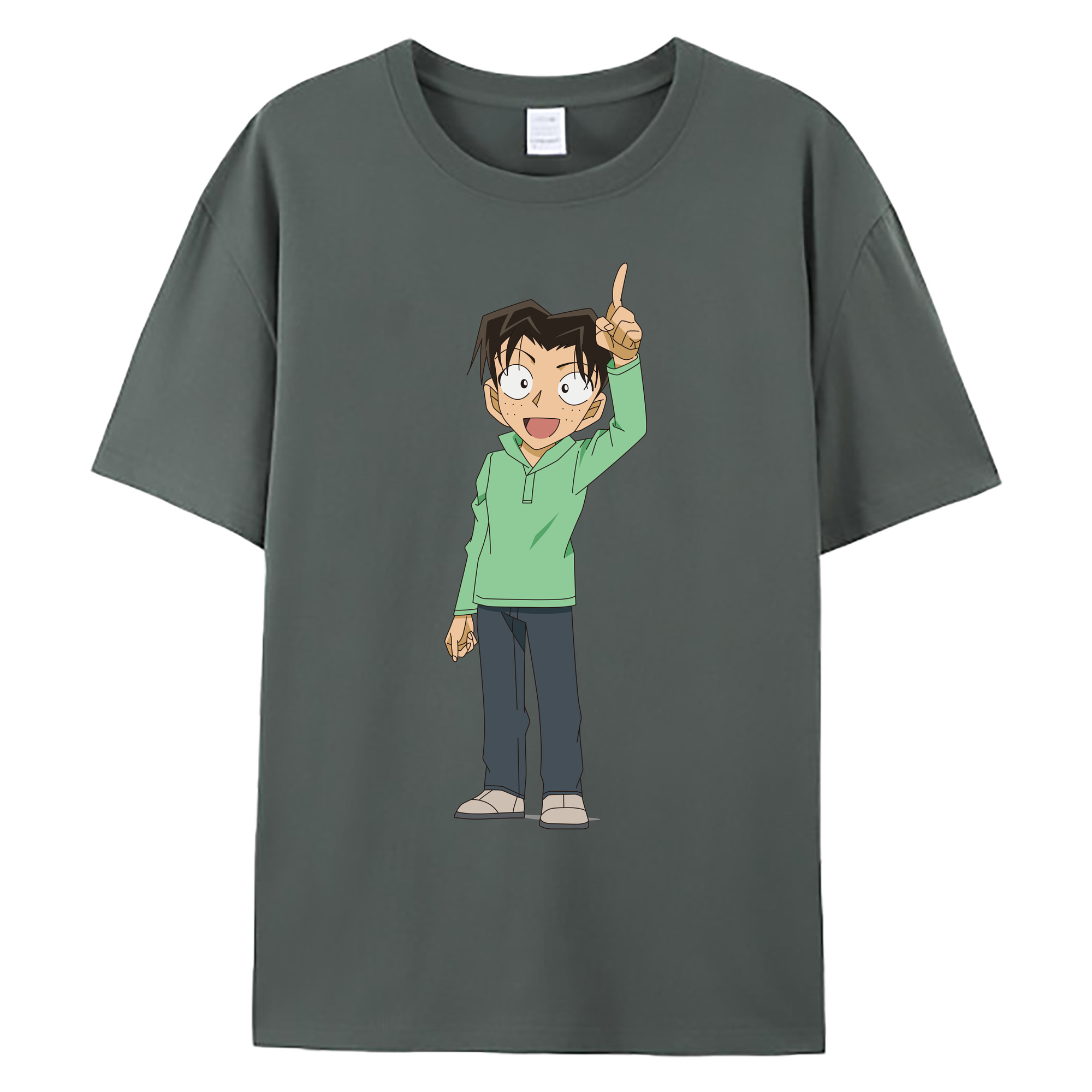 （画像用） 名探偵コナン 円谷 光彦 つぶらや みつひこ Detective Conan Mitch Tennyson 綿100％ メンズ半袖Tシャツ｜肌触りやわらか＆通気性